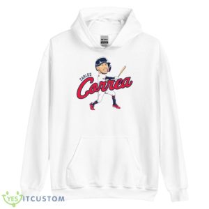 Carlos Correa Minnesota Caricature Baseball Shirt - Unisex Heavy Blend Hooded Sweatshirt