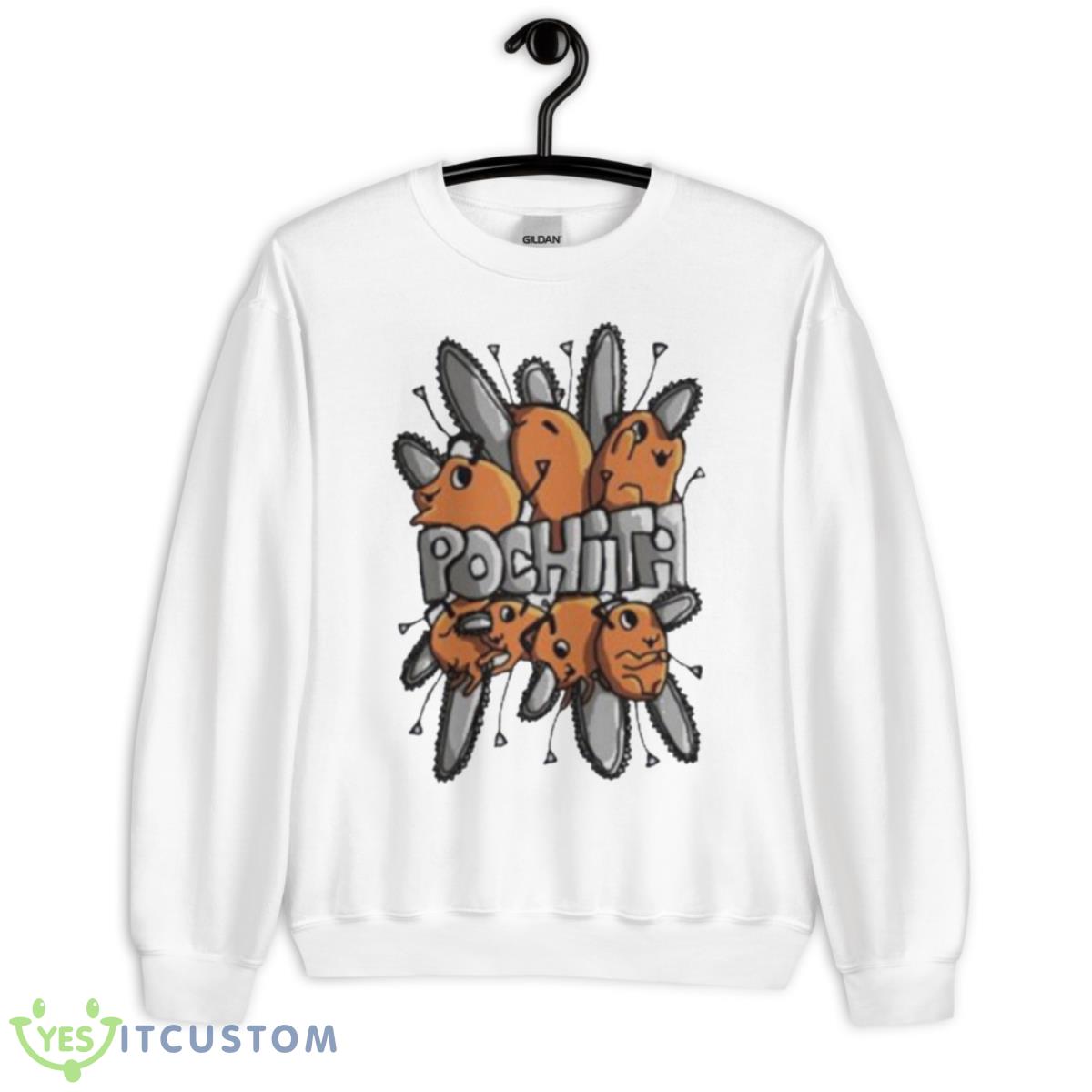 Chainsaw Man Pochita Cute Colored Doodle ArShirt 11 Chainsaw Man Pochita Cute Colored Doodle ArShirt - Unisex Heavy Blend Crewneck Sweatshirt