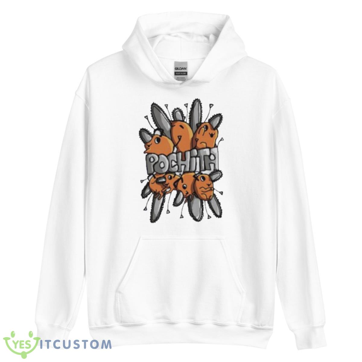 Chainsaw Man Pochita Cute Colored Doodle ArShirt 3 Chainsaw Man Pochita Cute Colored Doodle ArShirt - Unisex Heavy Blend Hooded Sweatshirt