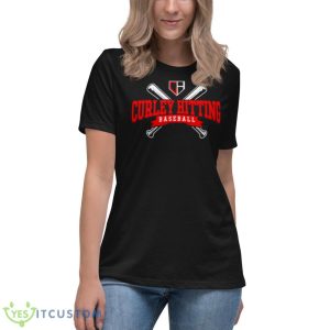 Chris Curley Hitting Black Shirt - Women's Relaxed Short Sleeve Jersey Tee