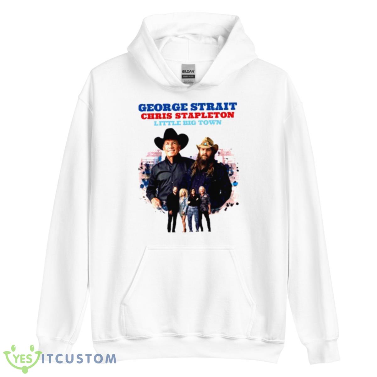 Chris Stapleton Tour 2023 Geoege Strait Shirt 3 Chris Stapleton Tour 2023 Geoege Strait Shirt - Unisex Heavy Blend Hooded Sweatshirt