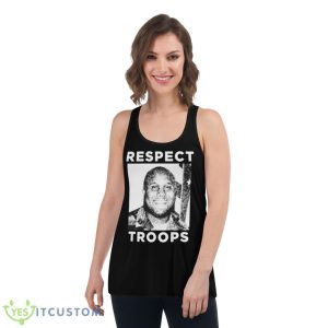 Christopher Dorner Respect Troops shirt - Women's Flowy Racerback Tank