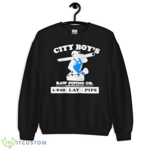 City Boy’s Raw Piping Co Laying Pipe Shirt - Unisex Crewneck Sweatshirt
