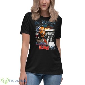 Collage Design Vtg Dr Martin Luther King Jr Graphic shirt - Women's Relaxed Short Sleeve Jersey Tee