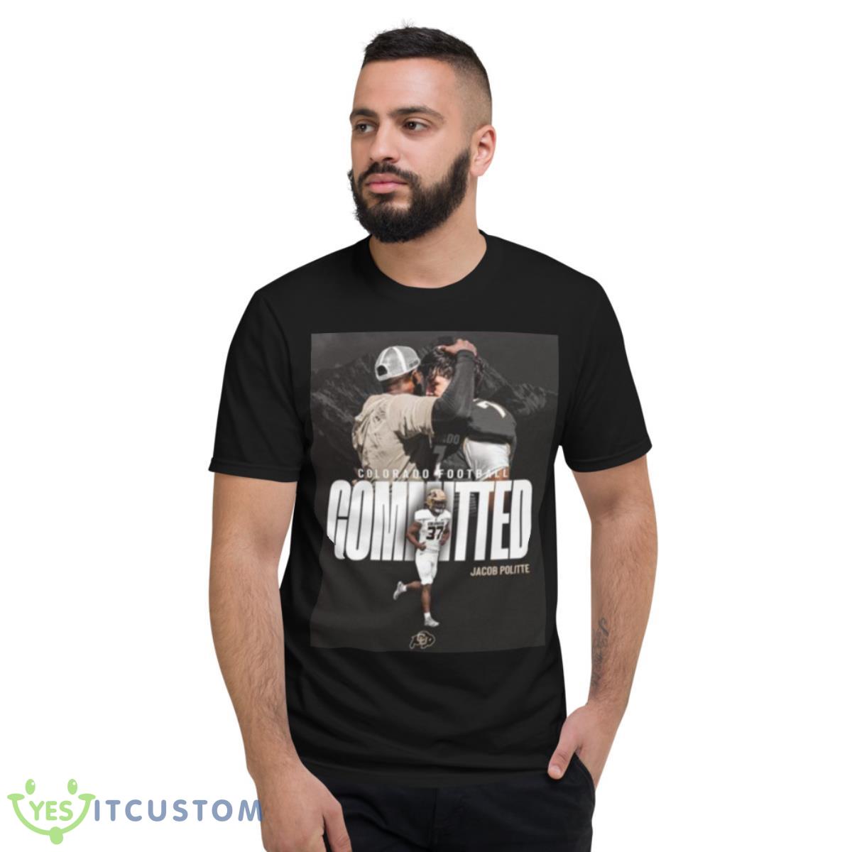Colorado Football committed Jacob Politte shirt 13 Colorado Football committed Jacob Politte shirt - Short Sleeve T-Shirt