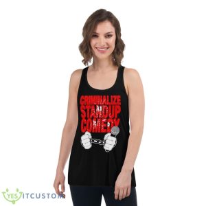 Criminalize standup comedy shirt - Women's Flowy Racerback Tank