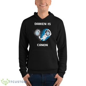 Daiken Is Canon White Text Digimon shirt 9 Daiken Is Canon White Text Digimon shirt - Unisex Fleece Pullover Hoodie