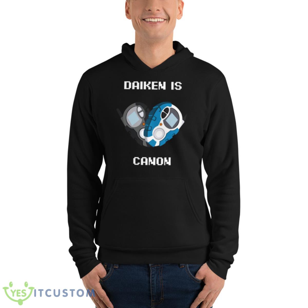 Daiken Is Canon White Text Digimon shirt 4 Daiken Is Canon White Text Digimon shirt - Unisex Fleece Pullover Hoodie