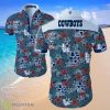 Dallas Cowboys Logo Red Flower Hawaiian Summer Beach Shirt Full Print Product Photo 1