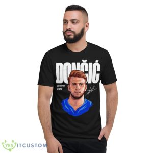 Dallas Mavericks Luka Doncic Game Face Gray NBA Shirt - Short Sleeve T-Shirt