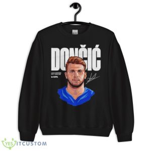 Dallas Mavericks Luka Doncic Game Face Gray NBA Shirt - Unisex Crewneck Sweatshirt
