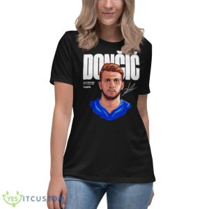 Dallas Mavericks Luka Doncic Game Face Gray NBA Shirt - Women's Relaxed Short Sleeve Jersey Tee