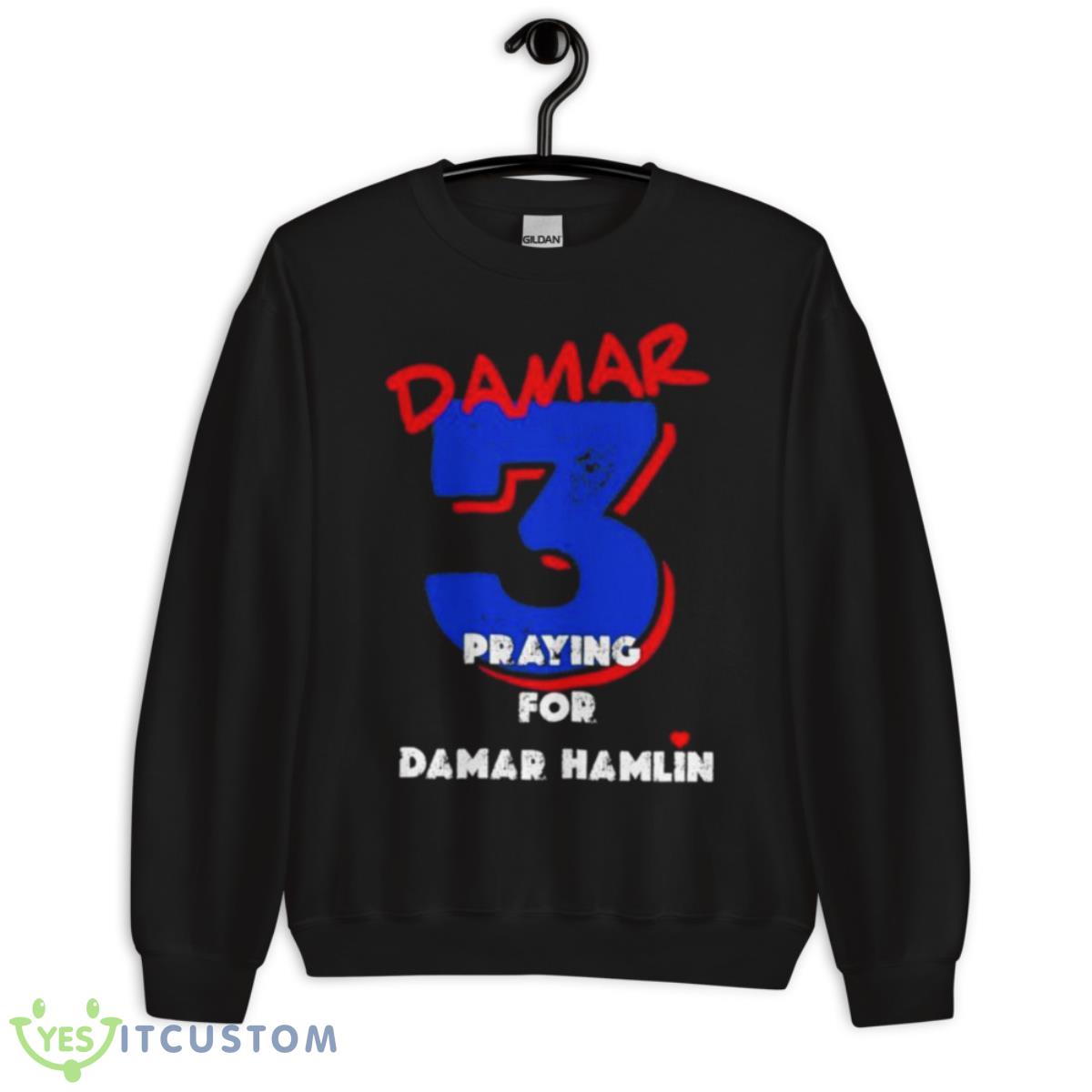 Damar 3 Praying for Damar Hamlin Shirt 3 Damar 3 Praying for Damar Hamlin Shirt - Unisex Crewneck Sweatshirt