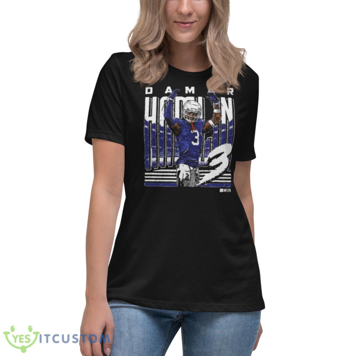 Damar Hamlin Buffalo Player Name 2023 Shirt 6 Damar Hamlin Buffalo Player Name 2023 Shirt - Women's Relaxed Short Sleeve Jersey Tee