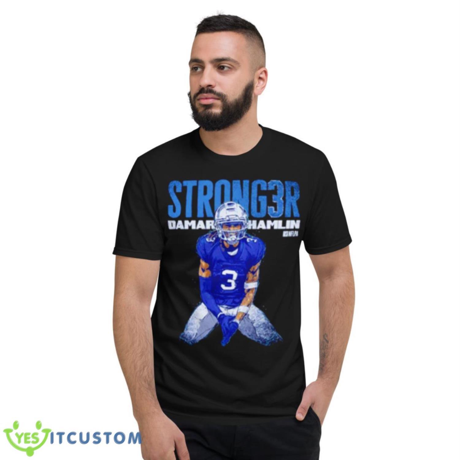 Damar Hamlin Buffalo Stronger Football Shirt 2 Damar Hamlin Buffalo Stronger Football Shirt - Short Sleeve T-Shirt
