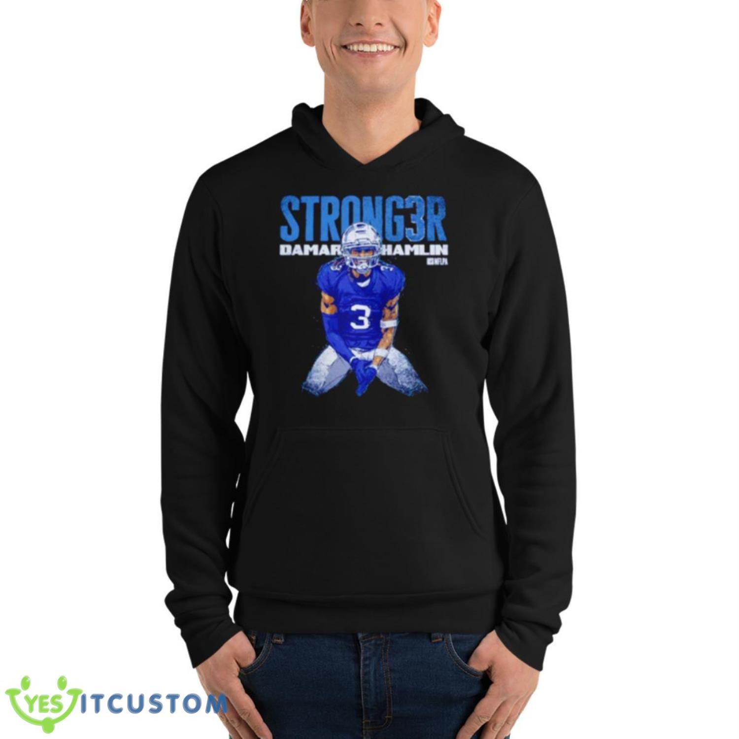 Damar Hamlin Buffalo Stronger Football Shirt 4 Damar Hamlin Buffalo Stronger Football Shirt - Unisex Fleece Pullover Hoodie