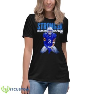Damar Hamlin Buffalo Stronger Football Shirt 11 Damar Hamlin Buffalo Stronger Football Shirt - Women's Relaxed Short Sleeve Jersey Tee