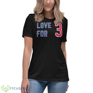 Damar Hamlin Love For 3 Official Shirt - Women's Relaxed Short Sleeve Jersey Tee