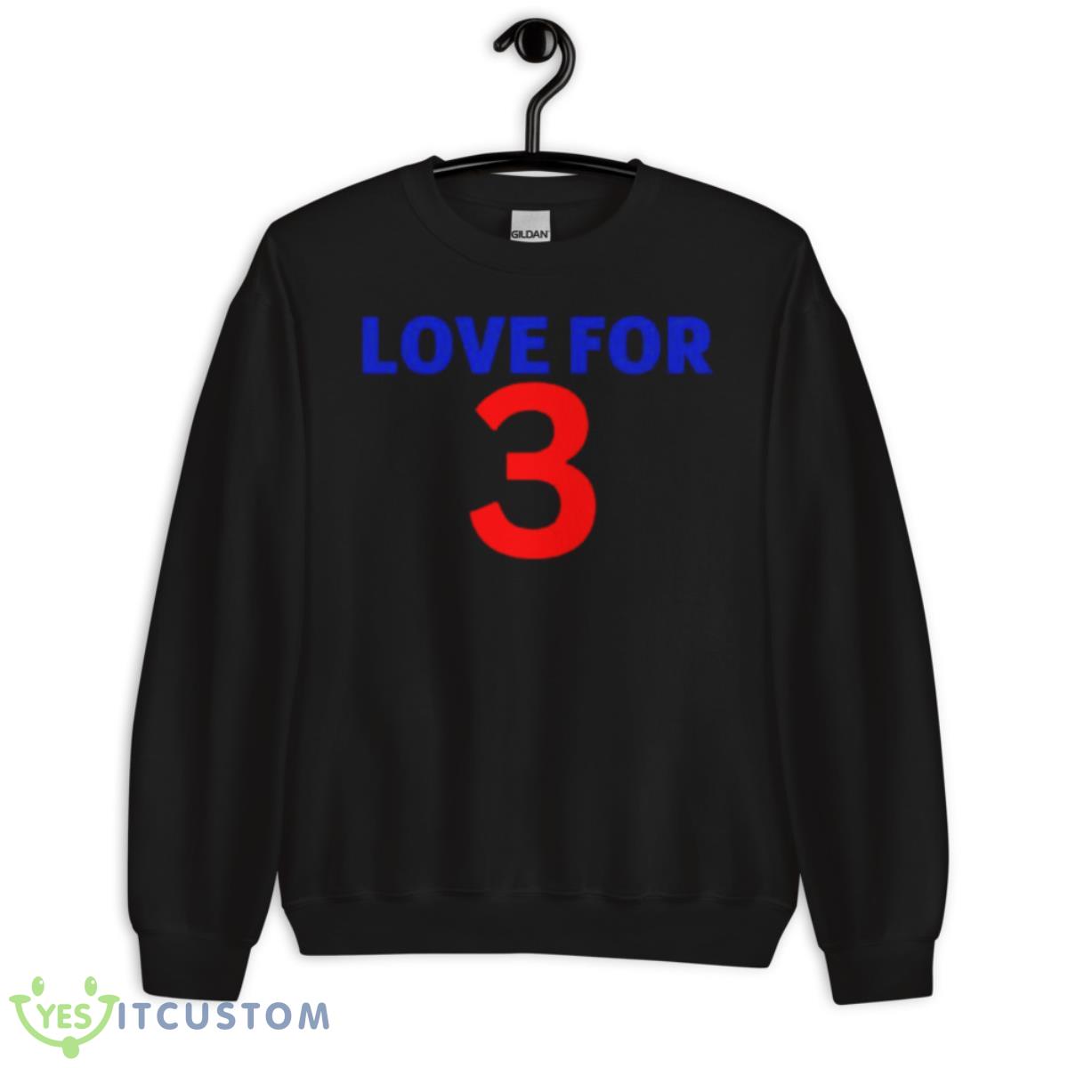 Damar Hamlin Love For 3 Shirt 3 Damar Hamlin Love For 3 Shirt - Unisex Crewneck Sweatshirt