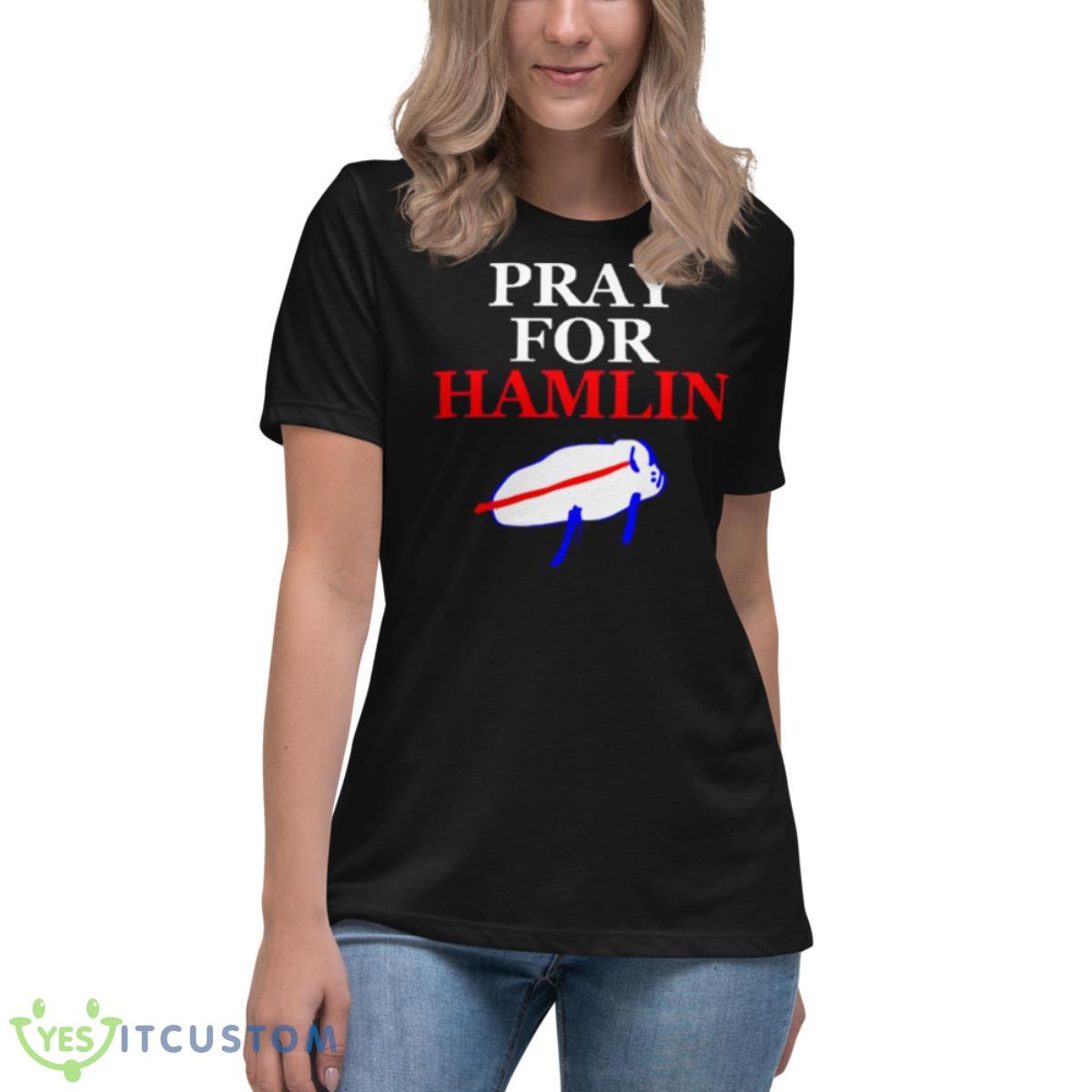 Damar Hamlin Shirt Pray For Hamlin 6 Damar Hamlin Shirt Pray For Hamlin - Women's Relaxed Short Sleeve Jersey Tee