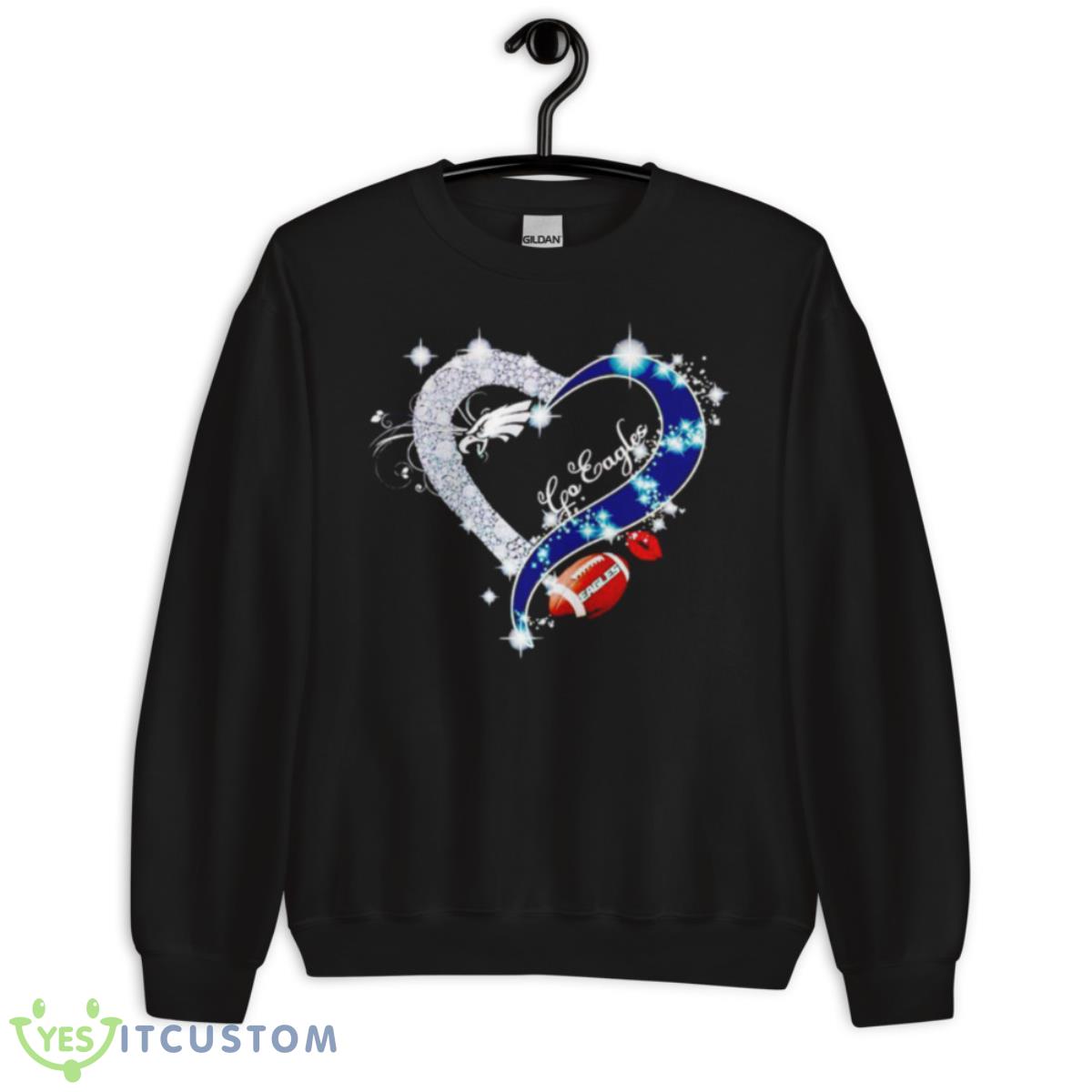 Diamond heart go Eagles shirt 3 Diamond heart go Eagles shirt - Unisex Crewneck Sweatshirt