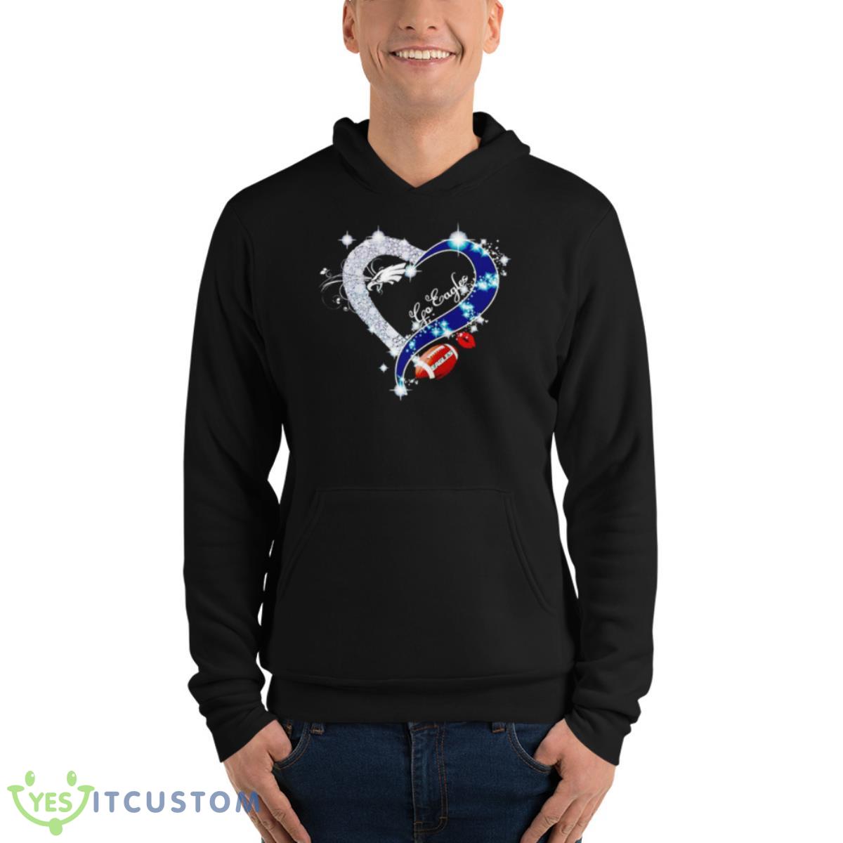 Diamond heart go Eagles shirt 4 Diamond heart go Eagles shirt - Unisex Fleece Pullover Hoodie