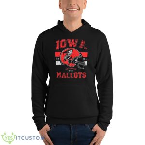 Distressed Logo Football Iowa Maggots Shirt - Unisex Fleece Pullover Hoodie