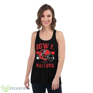 Distressed Logo Football Iowa Maggots Shirt - Women's Flowy Racerback Tank