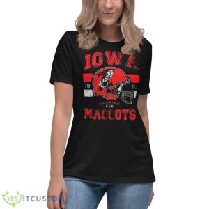 Distressed Logo Football Iowa Maggots Shirt - Women's Relaxed Short Sleeve Jersey Tee