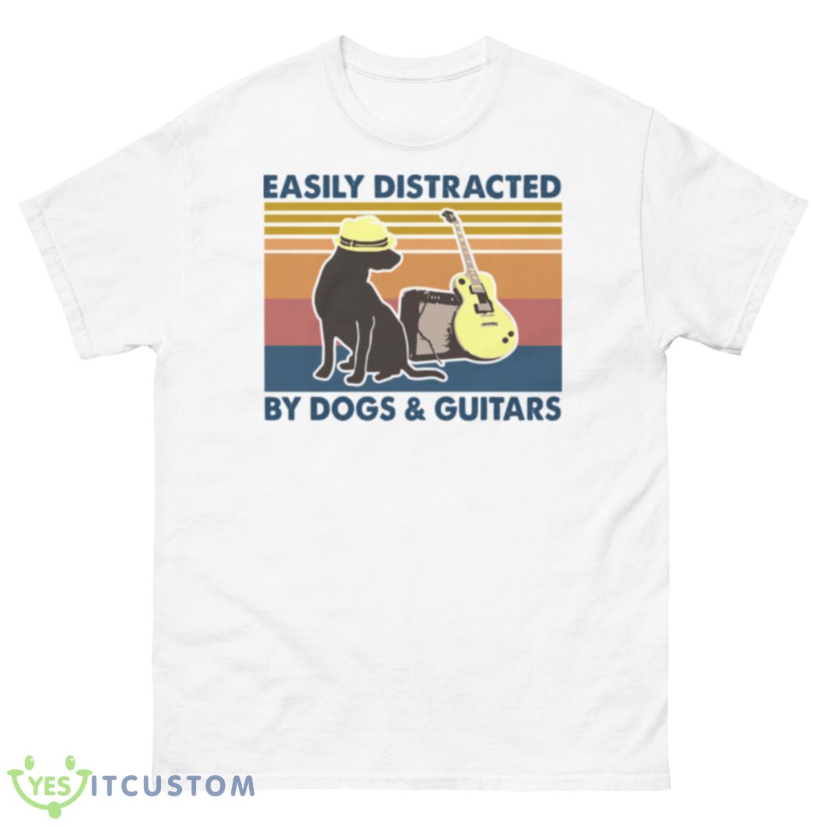 Easily Distracted By Dogs And Guitars Vintage Retro Shirt 10 Easily Distracted By Dogs And Guitars Vintage Retro Shirt - 500 Men’s Classic Tee Gildan