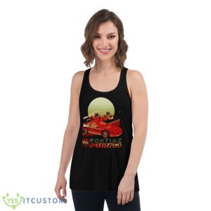 Fiero Sunset Graphic Pontiac Shirt 10 Fiero Sunset Graphic Pontiac Shirt - Women's Flowy Racerback Tank
