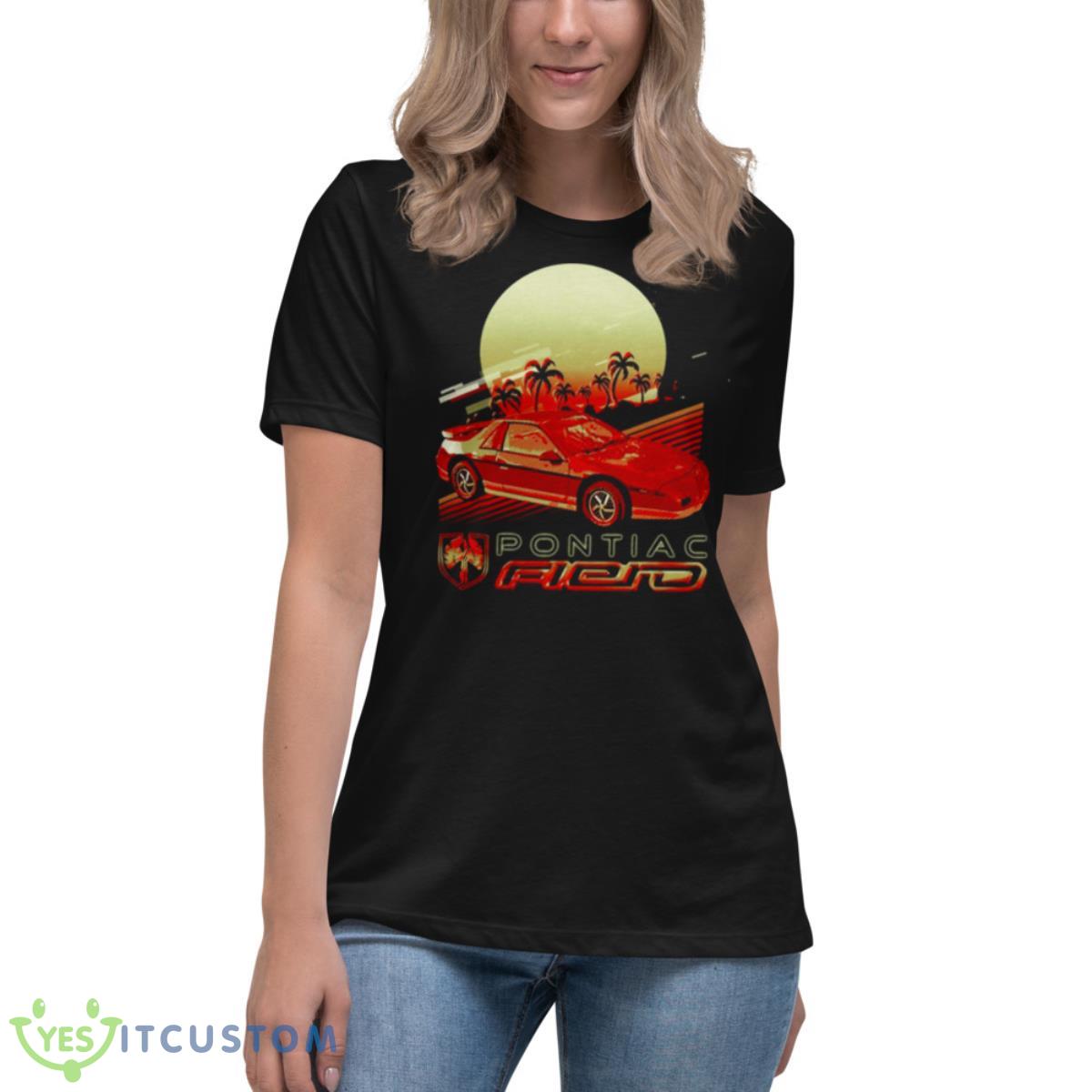 Fiero Sunset Graphic Pontiac Shirt 6 Fiero Sunset Graphic Pontiac Shirt - Women's Relaxed Short Sleeve Jersey Tee