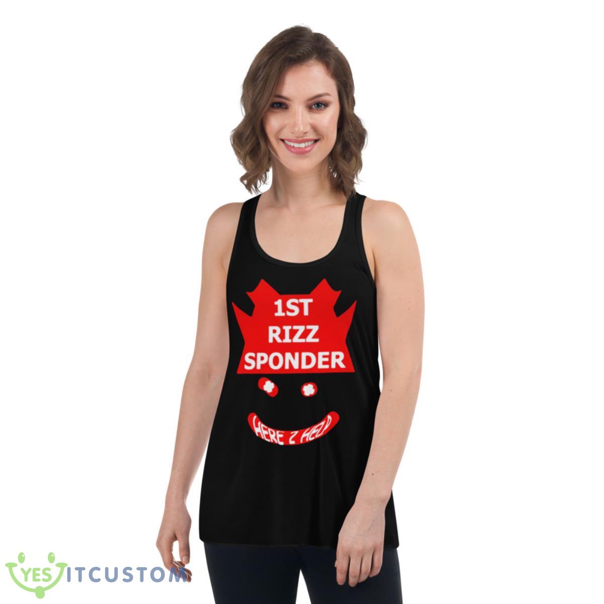 First Rizzsponder Shirt 5 First Rizzsponder Shirt - Women's Flowy Racerback Tank