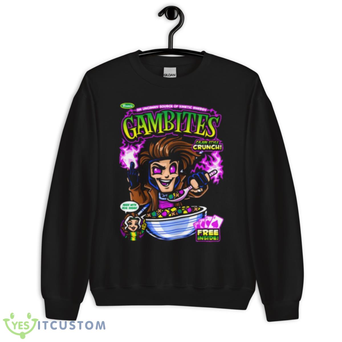 Gam Bites Cereal Marvel Gambit Master shirt 3 Gam Bites Cereal Marvel Gambit Master shirt - Unisex Crewneck Sweatshirt