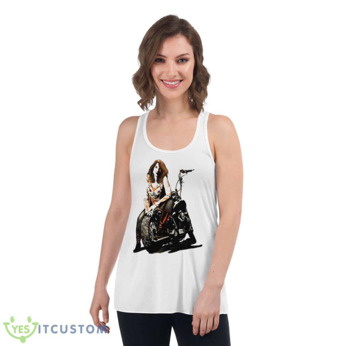 Gemma Teller Morrow Sons Of Anarchy Shirt 3 Gemma Teller Morrow Sons Of Anarchy Shirt - Women's Flowy Racerback Tank