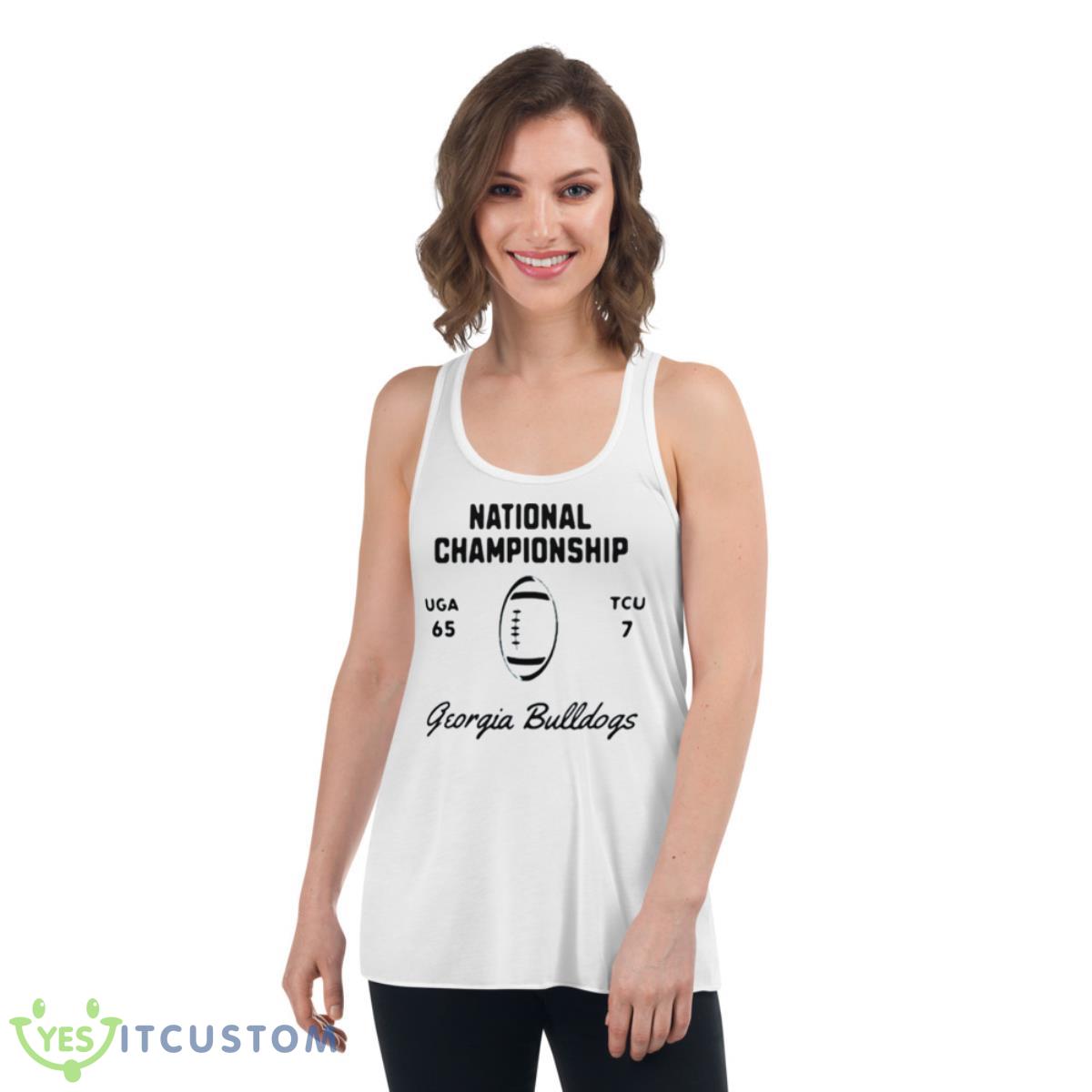 Georgia 65 Tcu 7 National Championship 2023 Classic Shirt 4 Georgia 65 Tcu 7 National Championship 2023 Classic Shirt - Women's Flowy Racerback Tank