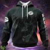Green Bay Packers Custom Name & Number Skull Hoodies Full Over Print Product Photo 1