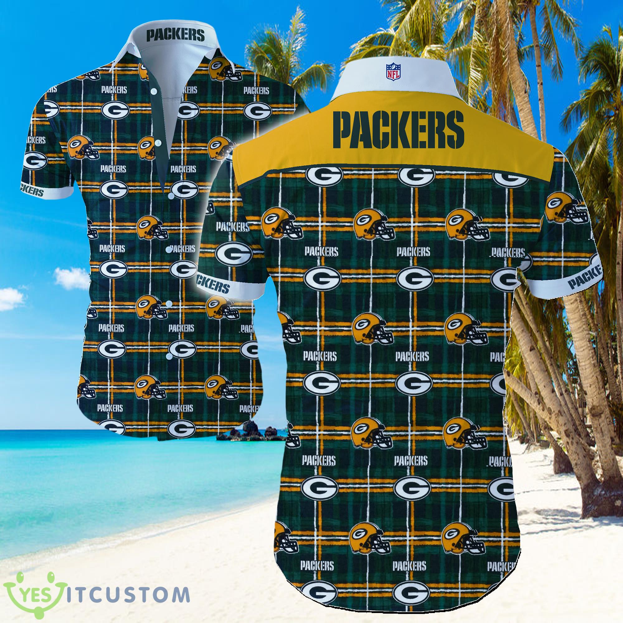 Green Bay Packers Logo Hawaiian Summer Beach Shirt Full Print 3 Green Bay Packers Logo Hawaiian Summer Beach Shirt Full Print Product Photo 1
