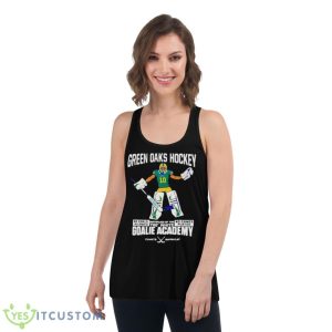 Green Oaks hockey tre white goalie academy shirt 10 Green Oaks hockey tre white goalie academy shirt - Women's Flowy Racerback Tank