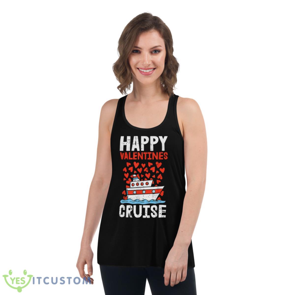 Happy Valentines Cruise Hearts Cool Cruising Vacation Love Shirt 5 Happy Valentines Cruise Hearts Cool Cruising Vacation Love Shirt - Women's Flowy Racerback Tank