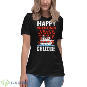 Happy Valentines Cruise Hearts Cool Cruising Vacation Love Shirt 11 Happy Valentines Cruise Hearts Cool Cruising Vacation Love Shirt - Women's Relaxed Short Sleeve Jersey Tee