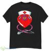 Heart Nurse Stethoscope Valentines Day RN Nursing Students Shirt - G500 Men’s Classic T-Shirt