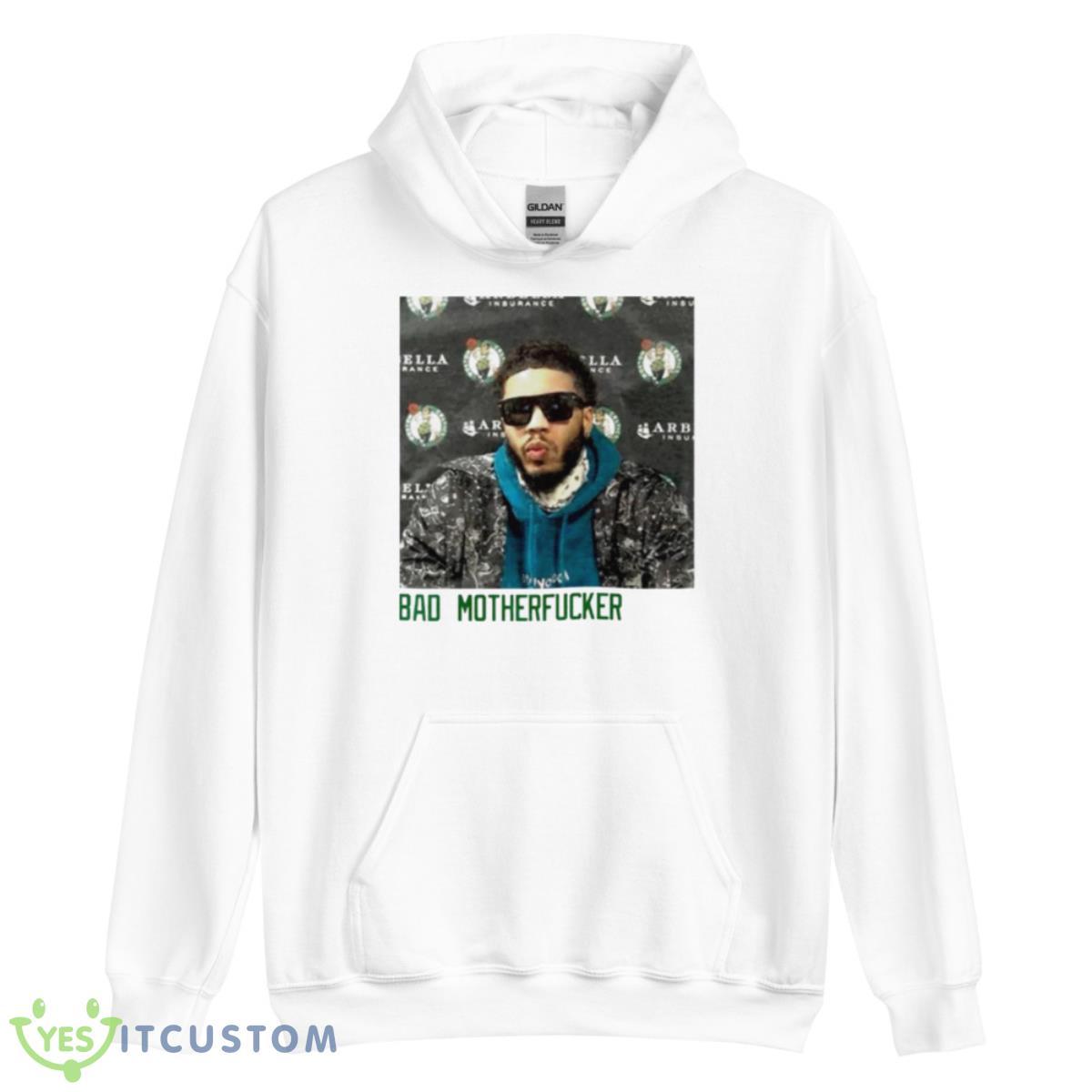 Jayson Tatum Bad Motherfucker shirt 3 Jayson Tatum Bad Motherfucker shirt - Unisex Heavy Blend Hooded Sweatshirt