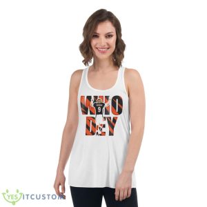 Joe burrow who dey shirt - Women's Flowy Racerback Tank