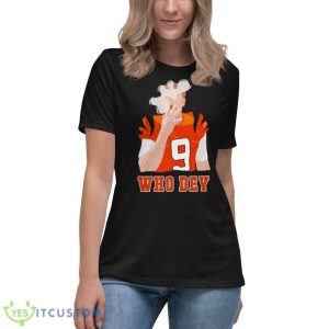 Joe Burrow Who Dey Smoking Shirt 11 Joe Burrow Who Dey Smoking Shirt - Women's Relaxed Short Sleeve Jersey Tee