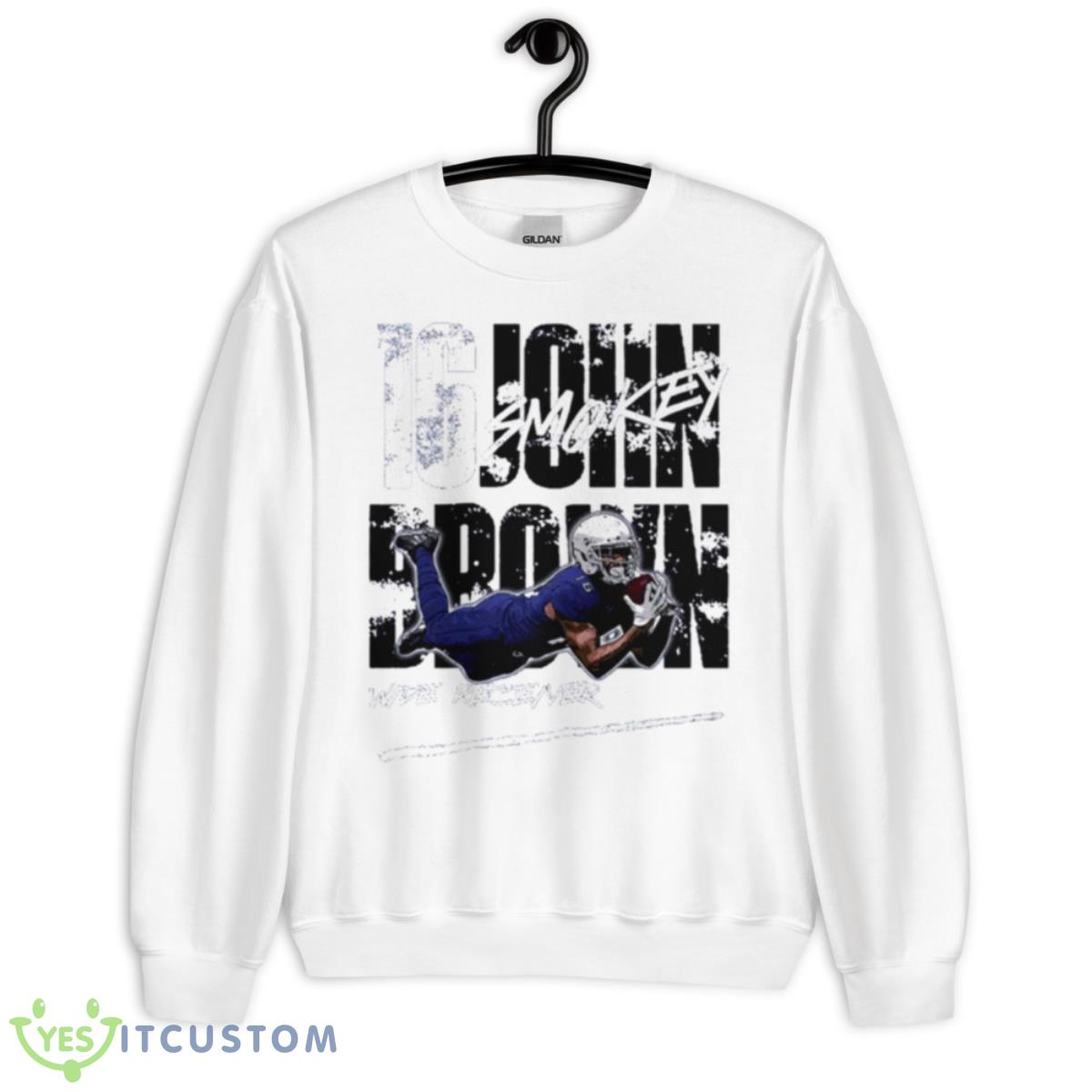 John Brown Buffalo Smokey Football Shirt 2 John Brown Buffalo Smokey Football Shirt - Unisex Heavy Blend Crewneck Sweatshirt