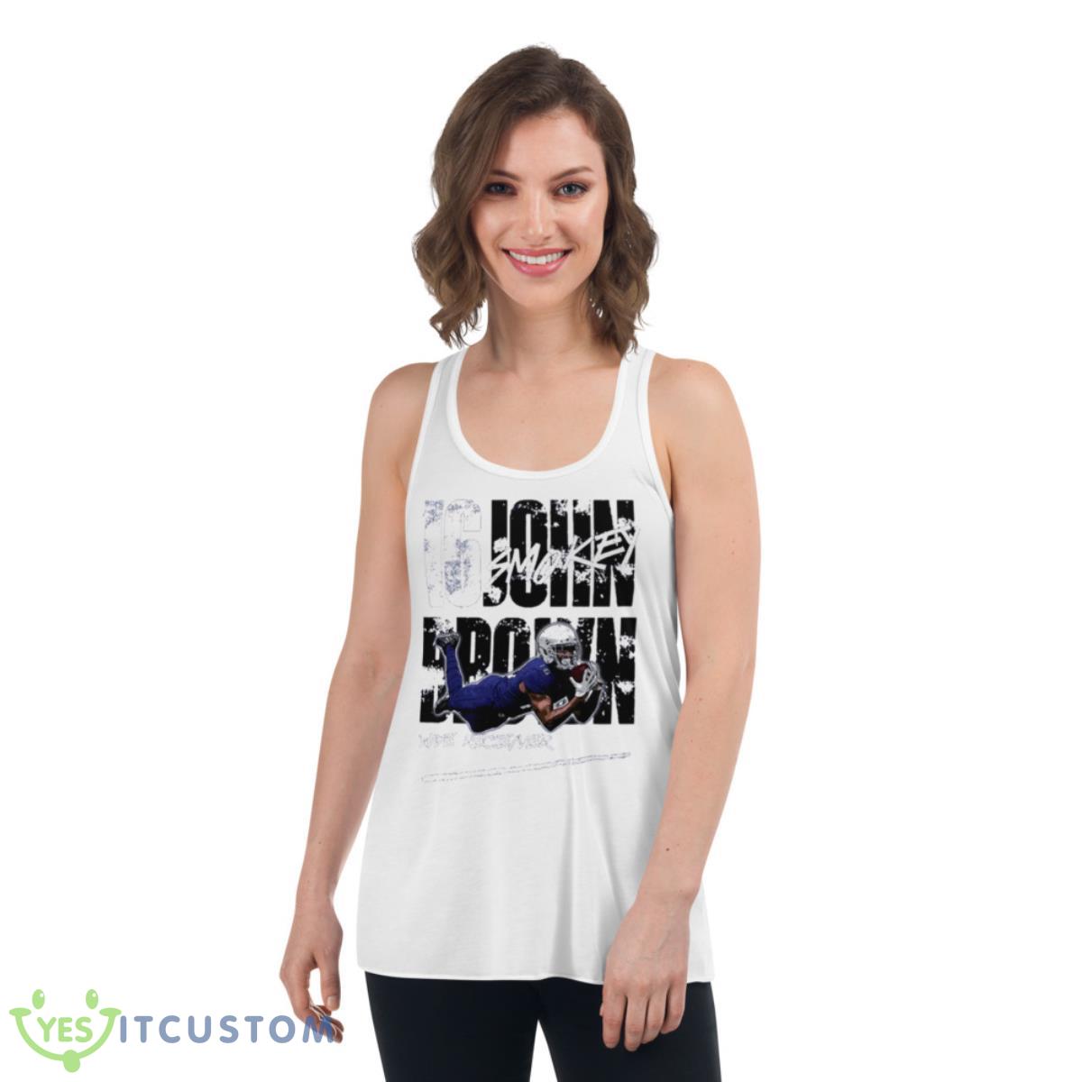 John Brown Buffalo Smokey Football Shirt 4 John Brown Buffalo Smokey Football Shirt - Women's Flowy Racerback Tank