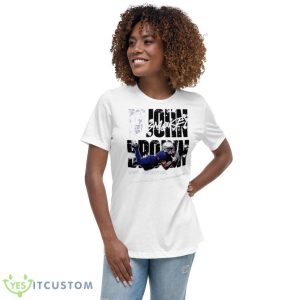 John Brown Buffalo Smokey Football Shirt 9 John Brown Buffalo Smokey Football Shirt - Women's Relaxed Short Sleeve Jersey Tee