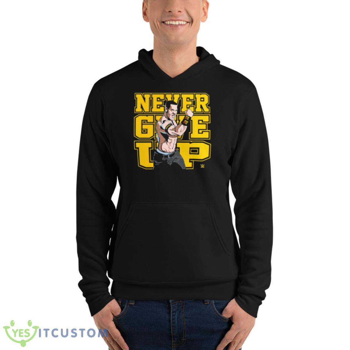 John Cena Never Give Up 2023 SHirt 4 John Cena Never Give Up 2023 SHirt - Unisex Fleece Pullover Hoodie