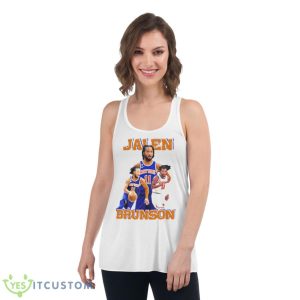 Knicks Jalen Brunson Vintage Shirt 8 Knicks Jalen Brunson Vintage Shirt - Women's Flowy Racerback Tank